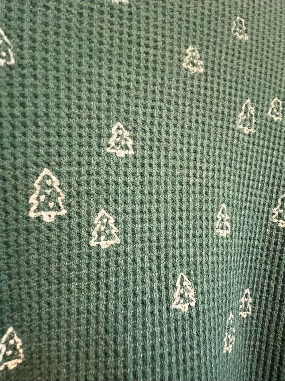 💚🌲Organic Thermal Pajama Set with Tree Print - Picture 5 of 10
